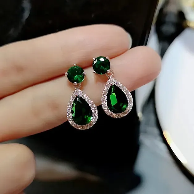 Zircon Water Drop Earrings